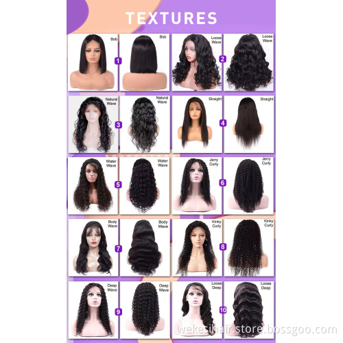 Factory Brazilian Human Hair Wig Deep Wave Lace Front Wig With Baby hair,10A Glueless wigs Lace Frontal,Gluess Full Lace Wigs